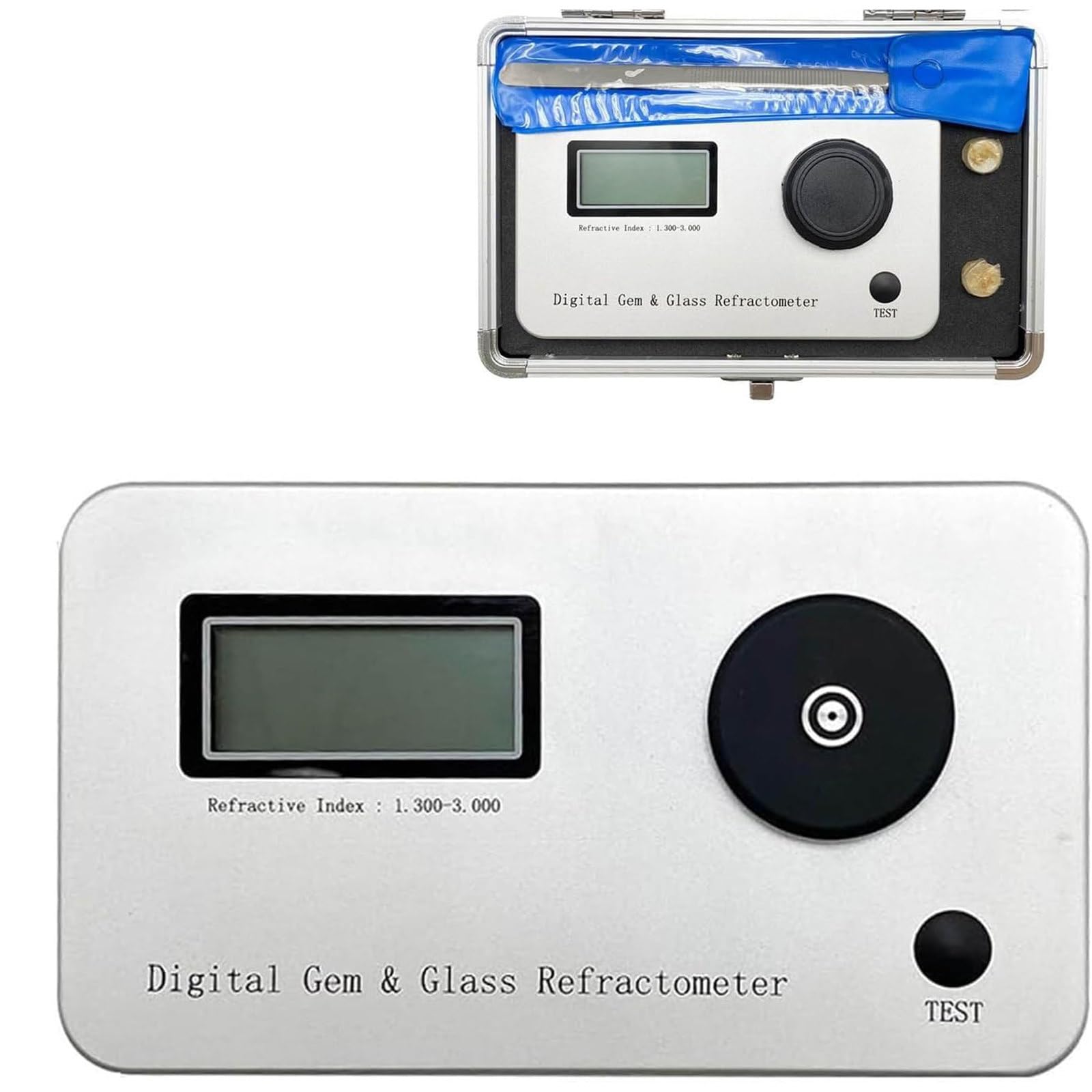 JJENXYYDS Digital Gemstone Refractometer,Professional Jewelry Tester Identification Tool,Measurement Error: ±0.005/accuracy: 0.001/refractive Index 1.300-3.000,for Jewelry, Jade, Crystal