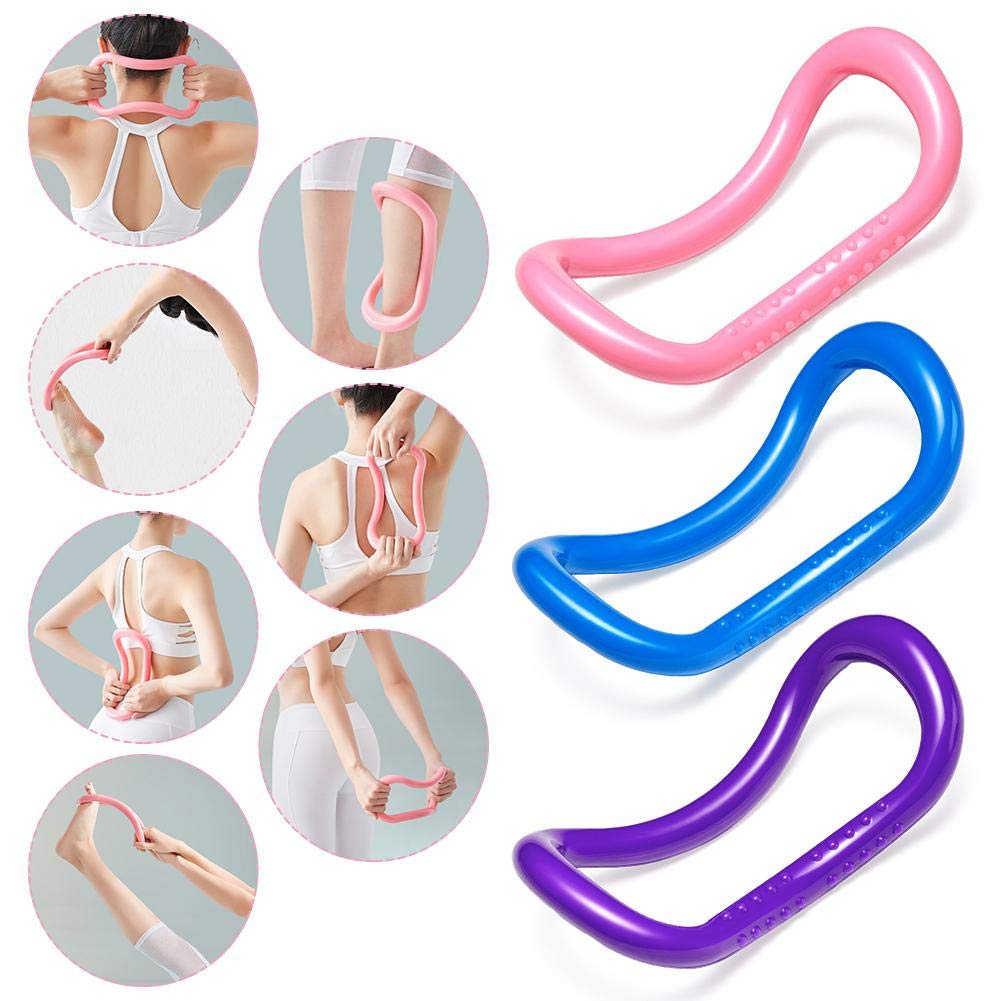 Yoga Magic Ring Pilates Fitness Circle O-shaped Design With Bumps Massage Points Relax Muscles Stretch Shoulder Back Reduce Back Fat Relieve Forward Neck Neck Pain