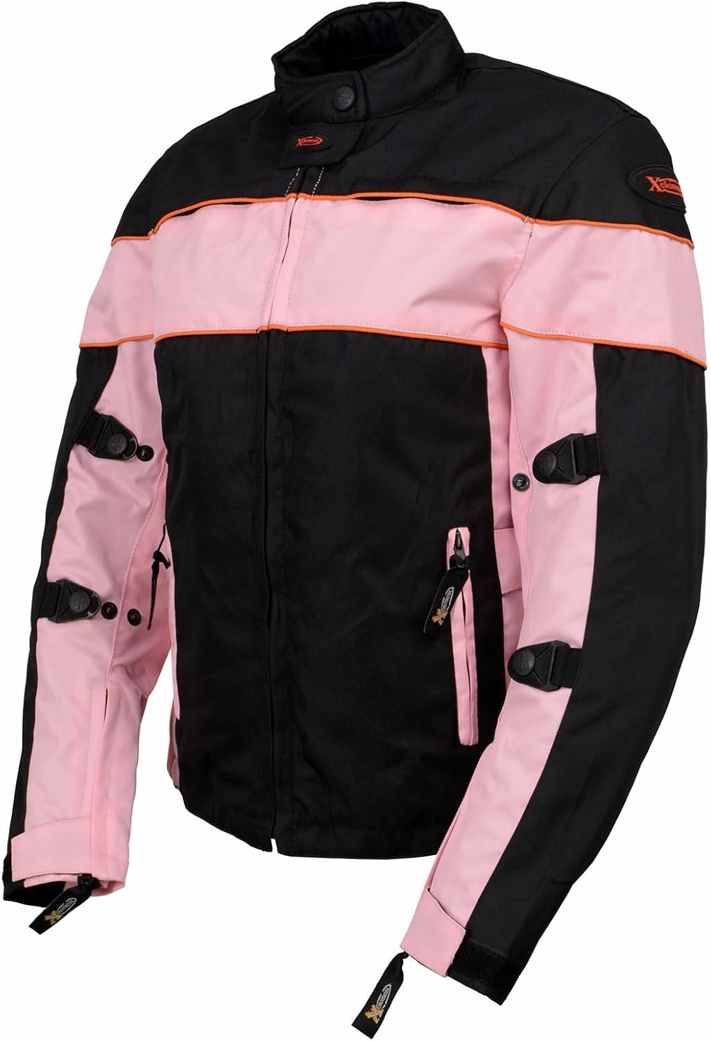 Xelement CF462 Women’s ‘Pinky’ Black and Pink Tri-Tex Motorcycle Jacket with X-Armor Protection – 3X-Large Xelement CF462 Women’s ‘Pinky’ Black and Pink Tri-Tex Motorcycle Jacket with X-Armor Protection – 3X-Large