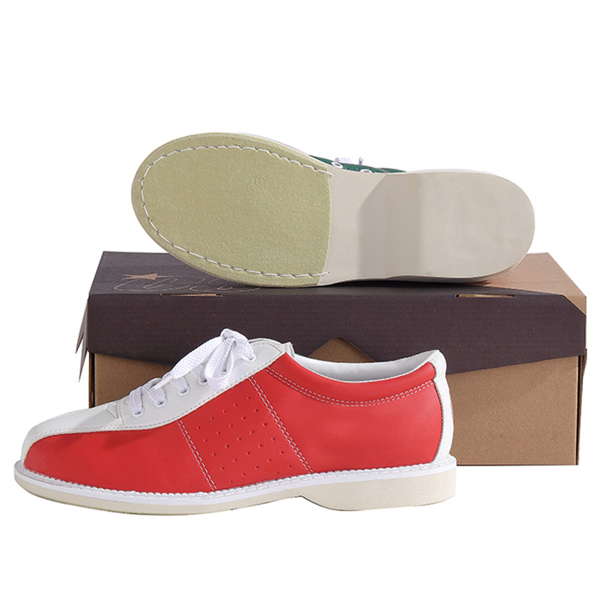 Herren-Bowlingschuhe Anti-Rutsch Bowls Sneakers Leder Bequemes Leichtgewicht