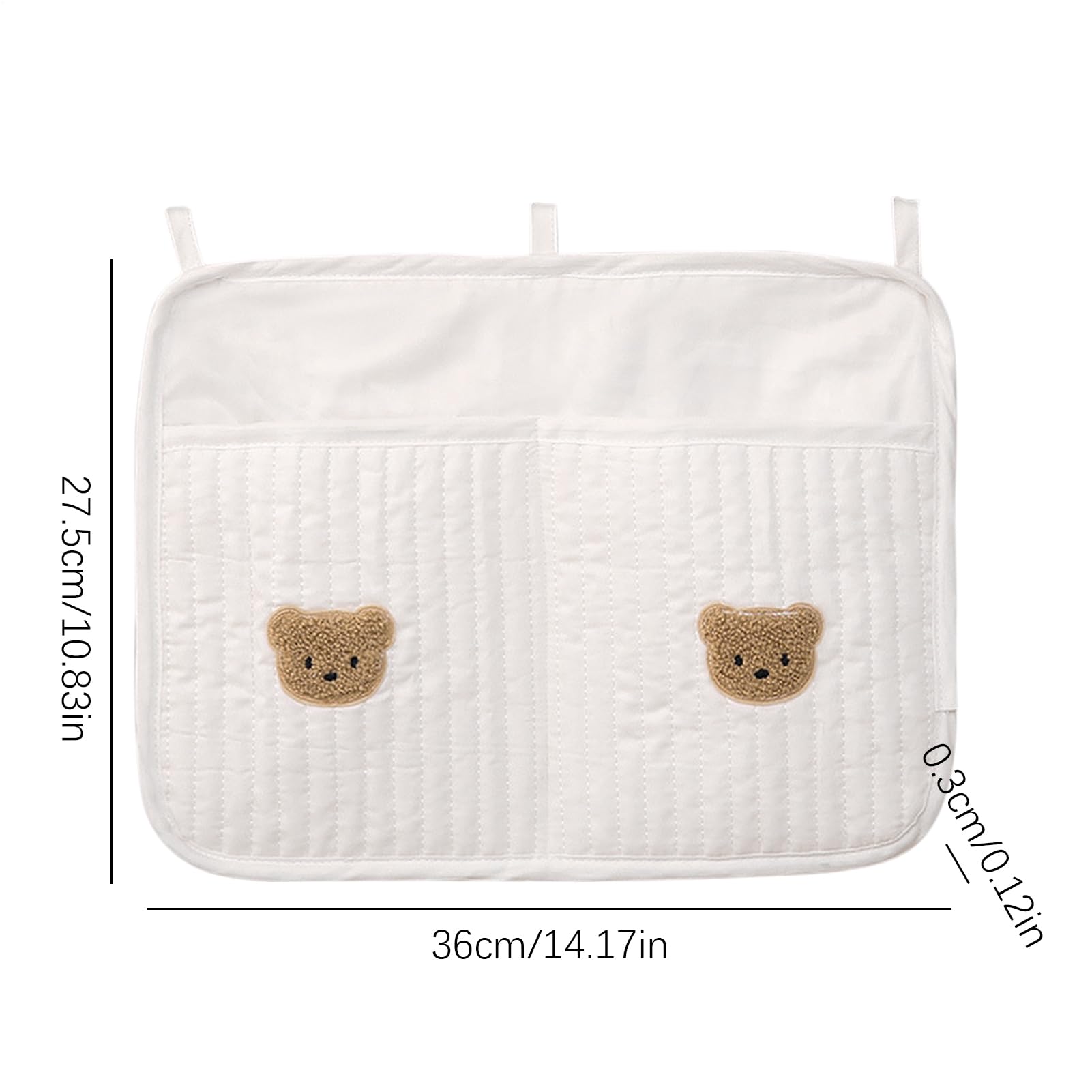 Crib Organizer – Multifunctional Cradle Bag for Easy Access to Baby, Bedside Nursery Organizer with Durable Design, Bassinet Storage Attachment for Cribs, Toys, and Diapers