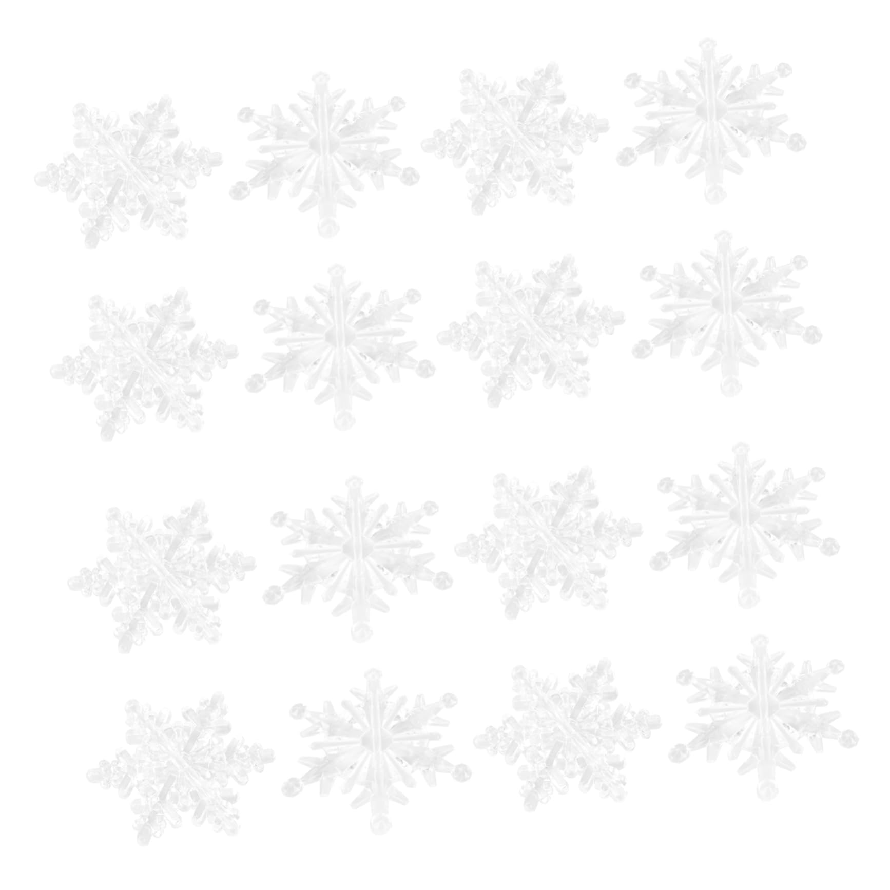 IMIKEYA 80 STK Schneeflocke Aus Plastik Klare Ornamente Weihnachtliche Dekoration Christbaumschmuck Schneeflocke Zum Aufhängen An Der Wand Weihnachtsbaum Hängende Transparent