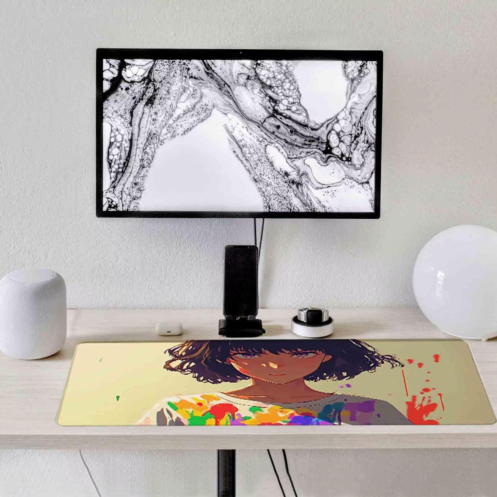 Kolorowa podkładka pod mysz kreskówka XXL podkładka pod mysz 1200 x 600 mm podkładka pod mysz ze zszytymi krawędziami i gumową podstawą antypoślizgowa podkładka pod mysz XXL, PC, laptop, akcesoria