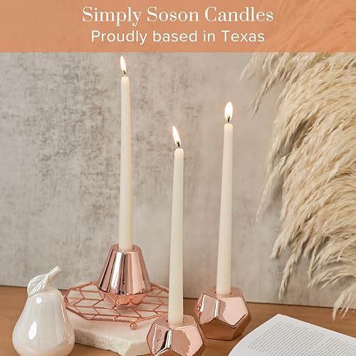 Miniatura 4 de Simply Soson Velas cónicas color marfil de 12 pulgadas, juego de 30 palitos de vela, velas cónicas, velas cónicas sin goteo, candelabros de marfil,