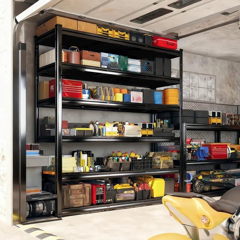 Image of Garage Shelving Heavy Duty Storage Shelves 3000 LBS Adjustable Metal Shelving Uints and Storage for Garage,Warehouse,School,Commercial,Business, (LJ-3-6-T2)