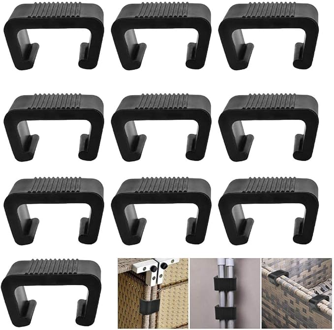 10 Pcs Patio Furniture Clips Outdoor Wicker Furniture Connect Clamps