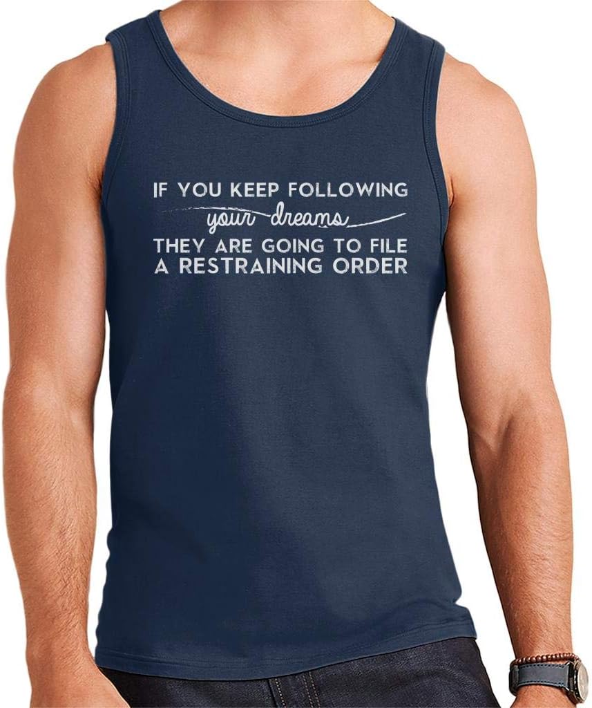 Coto7 Keep Following Your Dreams Restraining Order Men's Vest Navy Blue