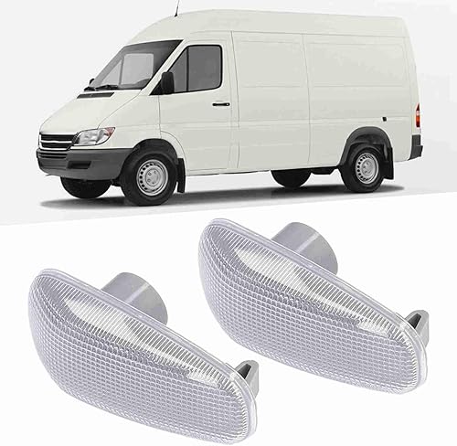 Miniatura 2 de ARAMOX Marcador, 2 lentes de luz de giro lateral con juntas de repuesto para SPRINTER 2500 3500 20032006 (blanco)