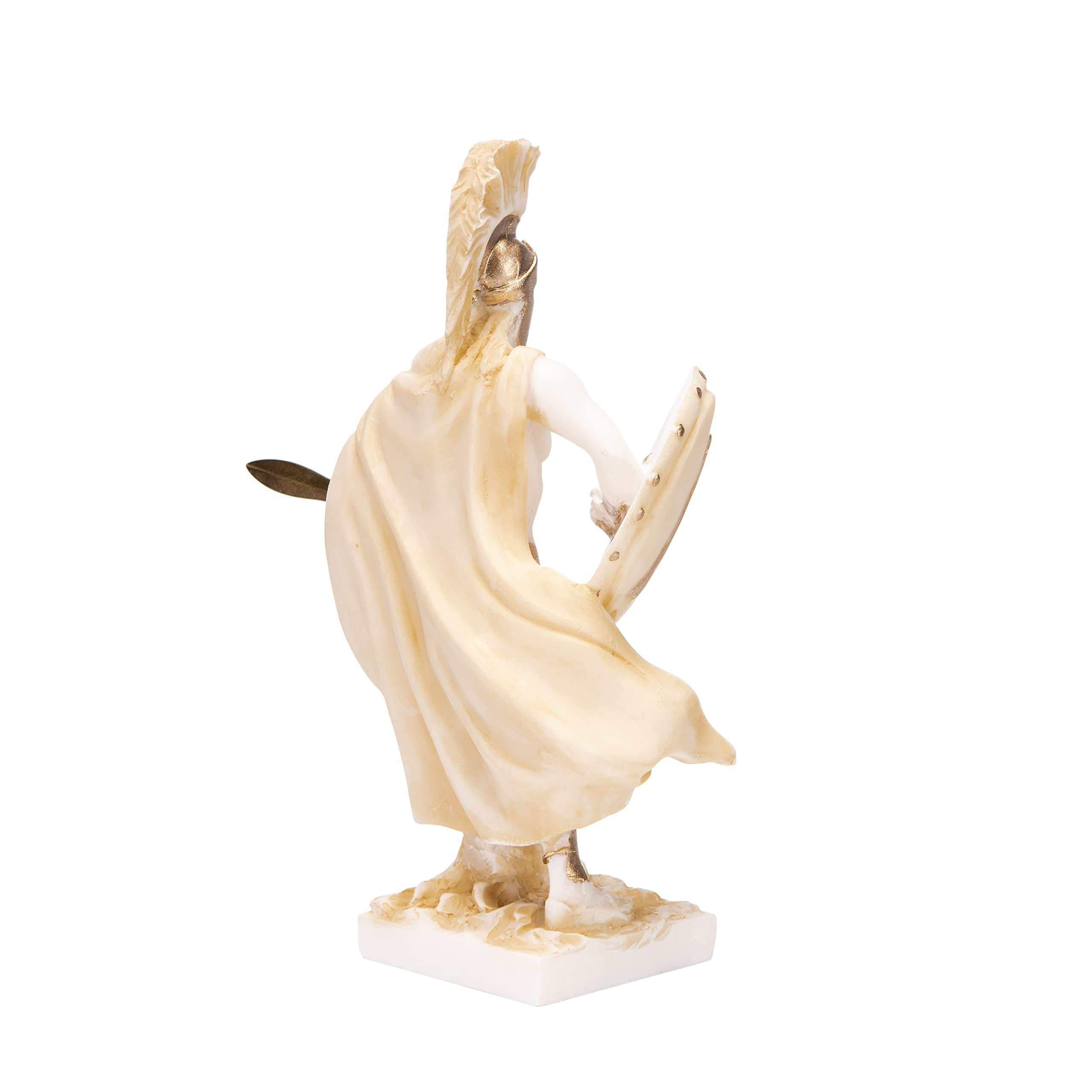 Leonidas Statua greca Re spartano figura scultura color oro alabastro 20 cm
