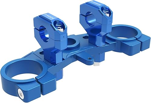 NICECNC Abrazadera de árbol triple superior azul compatible con Yamaha YZ80 1993-2001, YZ85 2002-2022