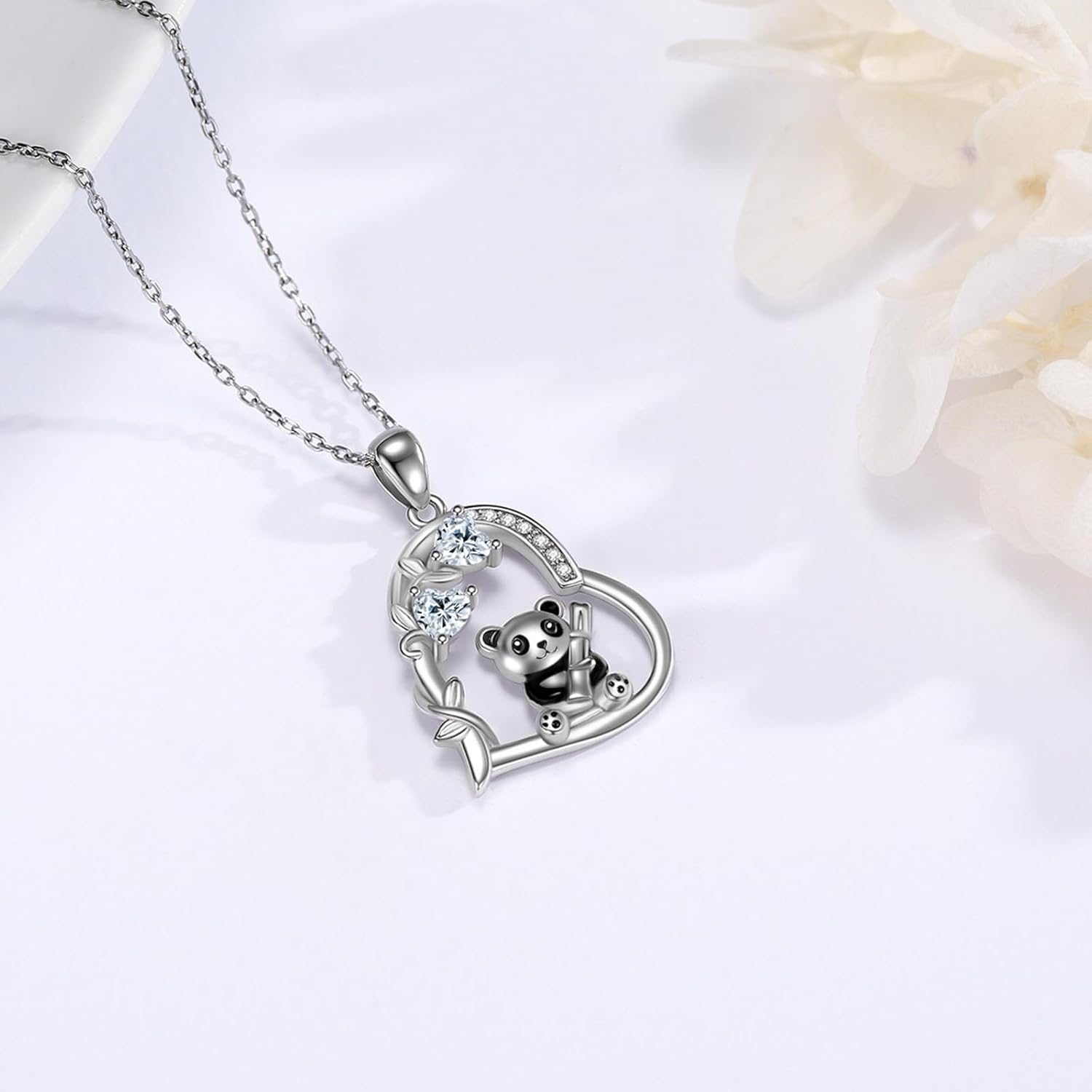 Heart Animal Necklace 925 Sterling Silver Cute Animal Pendant Jewelry Birthday Gifts for Women Girlfriend Mom Animal Lovers - Image 5