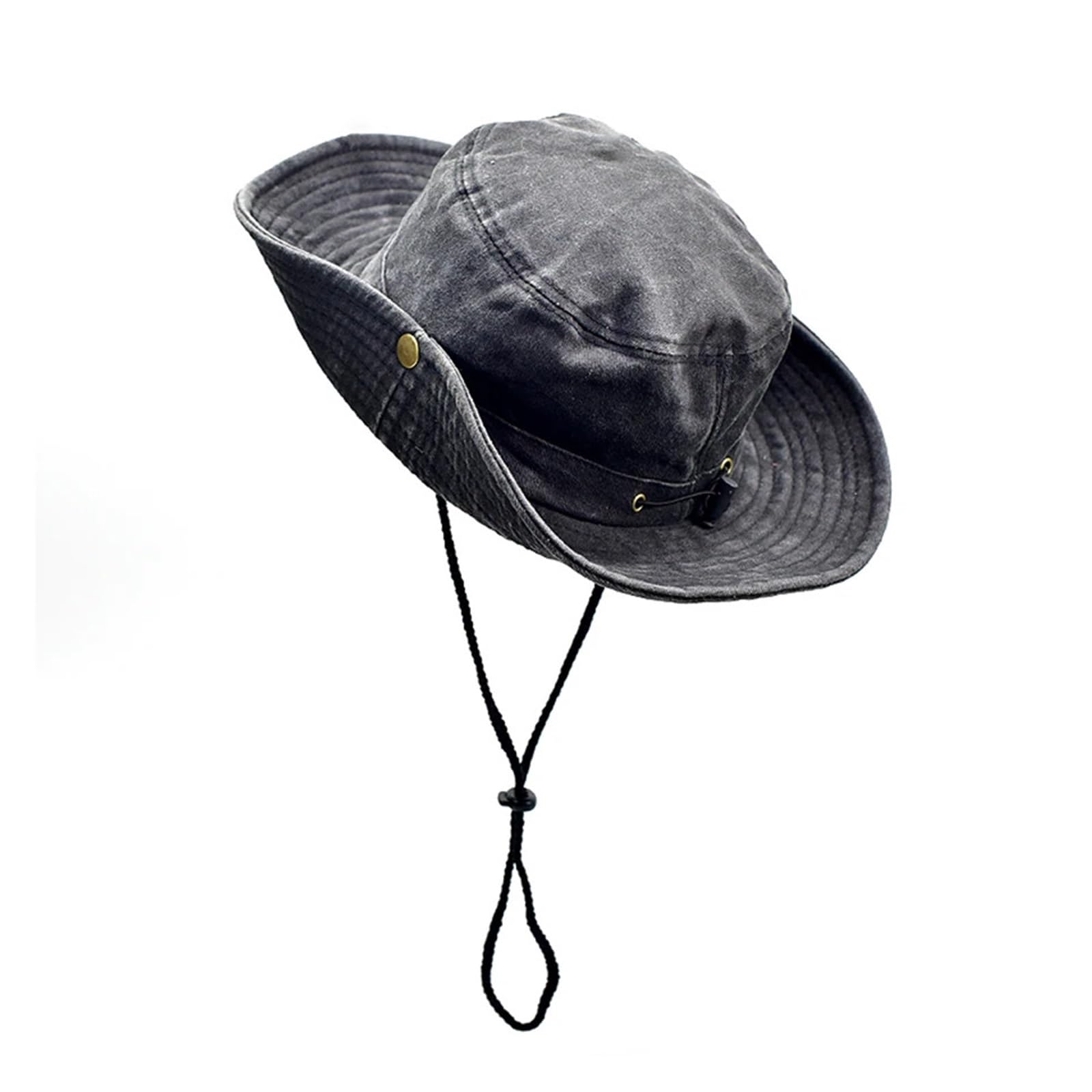 Cappello da Pescatore Cappelli a secchiello Vintag in tinta unita lavato