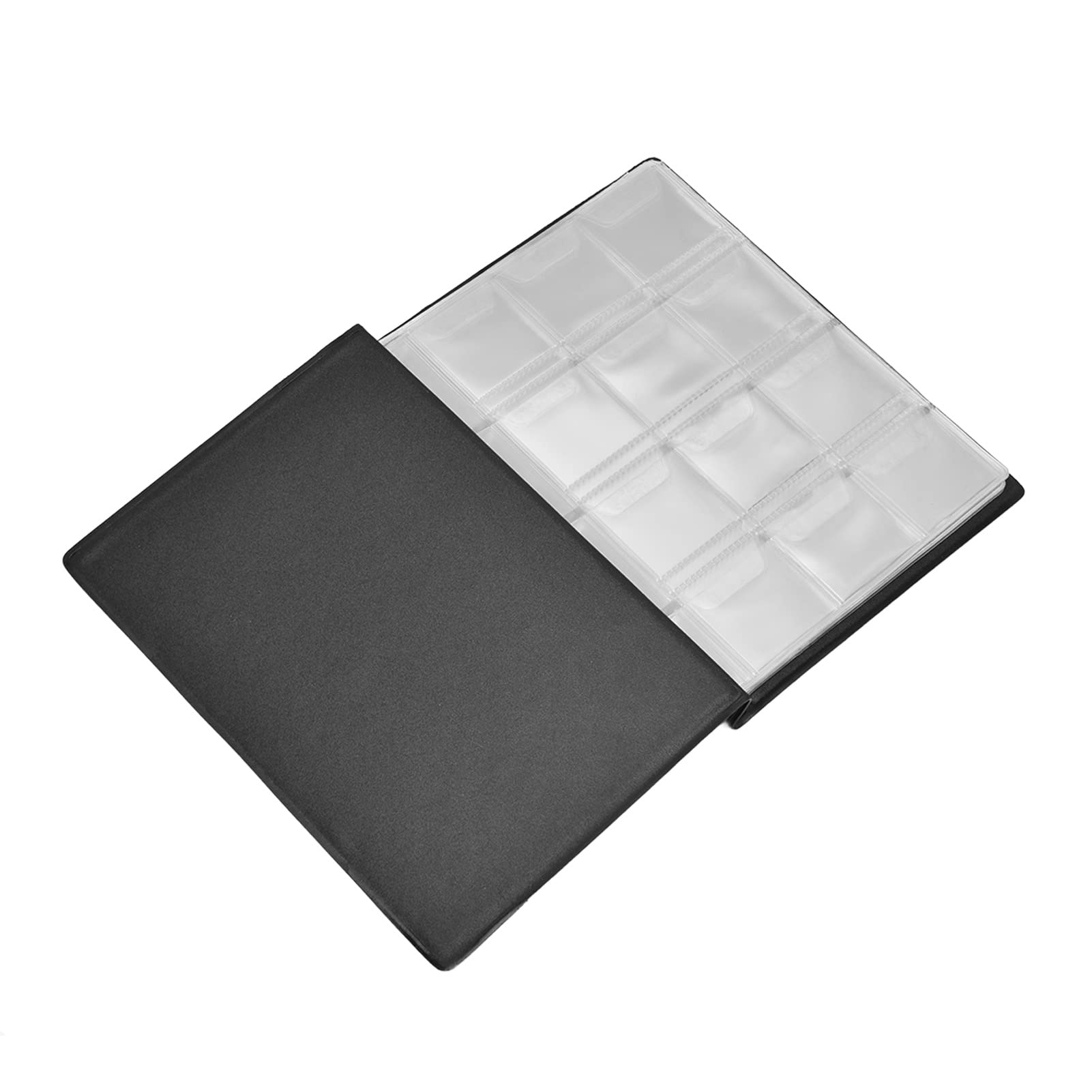 Coin Collecting Books, PVC Material Transparent Design PU Cover Coin Album 120 Pockets Highly Durable for Office for School for Home(Black)-image-13