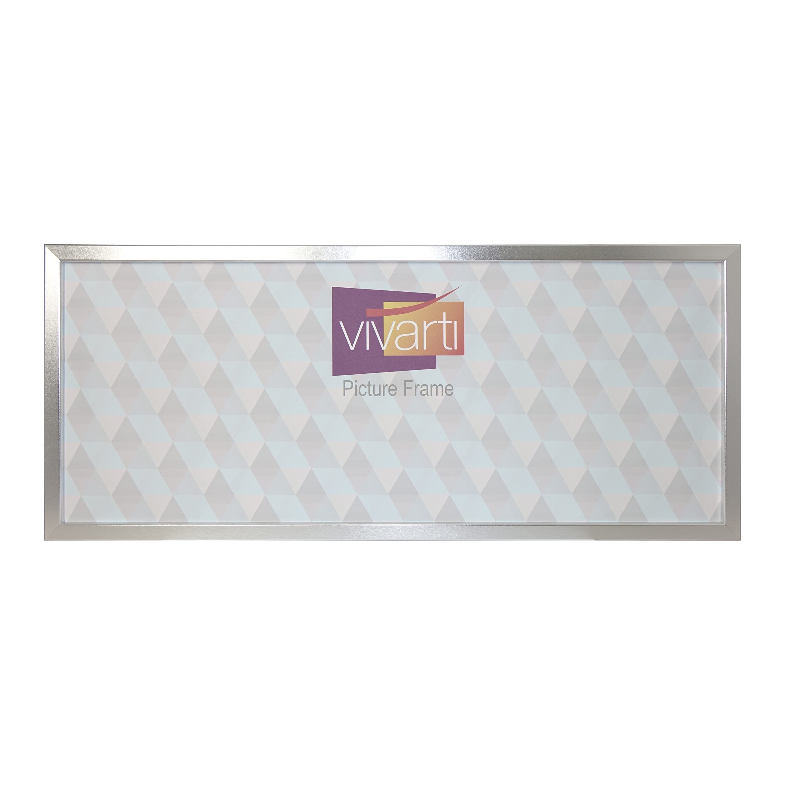 Vivarti Silver Panoramic Thin Gloss Picture Frame 30" X 10"