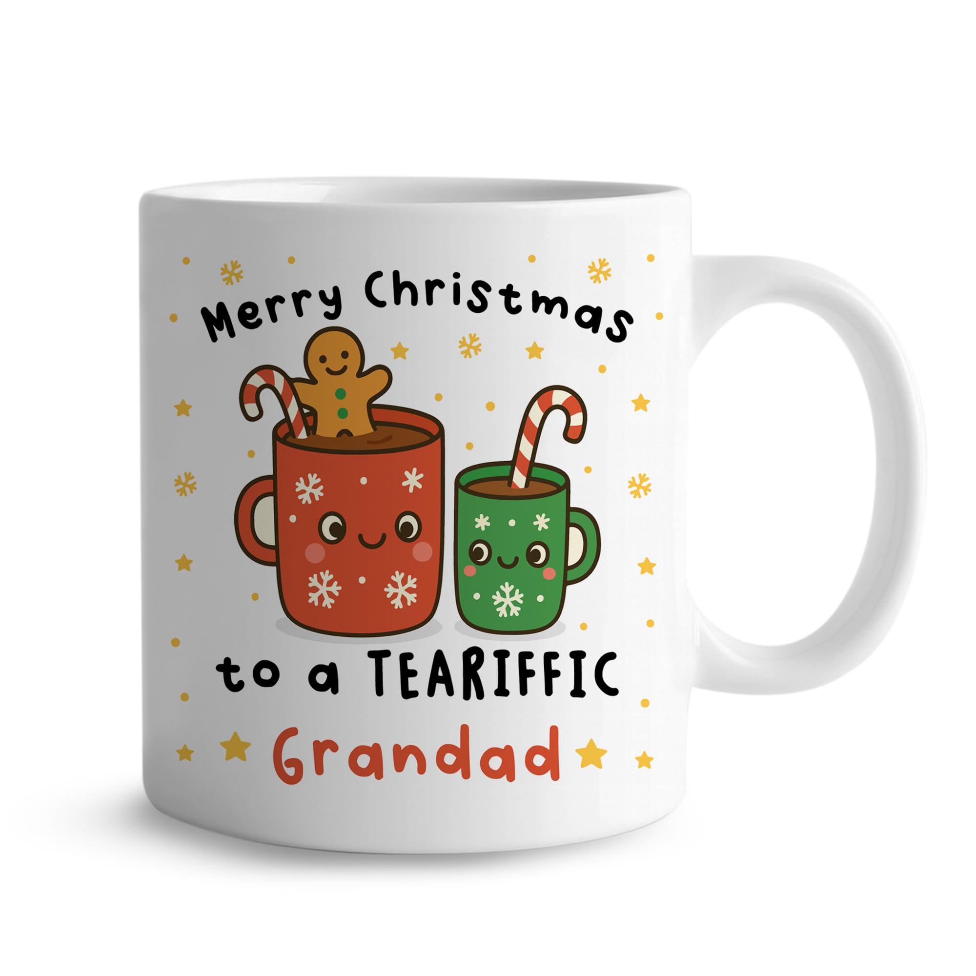 RED OCEAN Merry Christmas to A Tea RIFFIC Grandad Mug for Grandad Merry Christmas for Him from Granddaughter Grandson Novelty