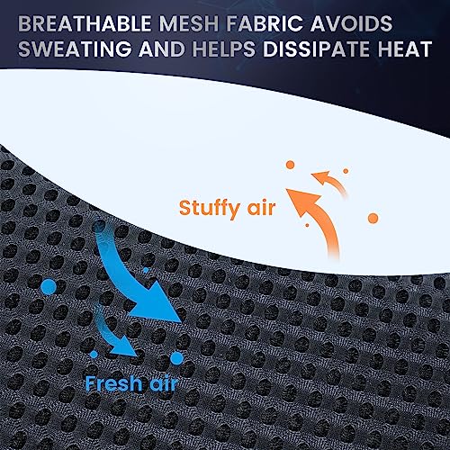 Gspscn Car Seat Cushion Memory Foam,Heightening Wedge Chair Pad For Short People Driving,Butt Pillow Pad For Coccyx,Tailbone,Sciatica,Lower Back Pain Relief In Car Seat,Wheelchair,Computer Desk,Office #TOP7