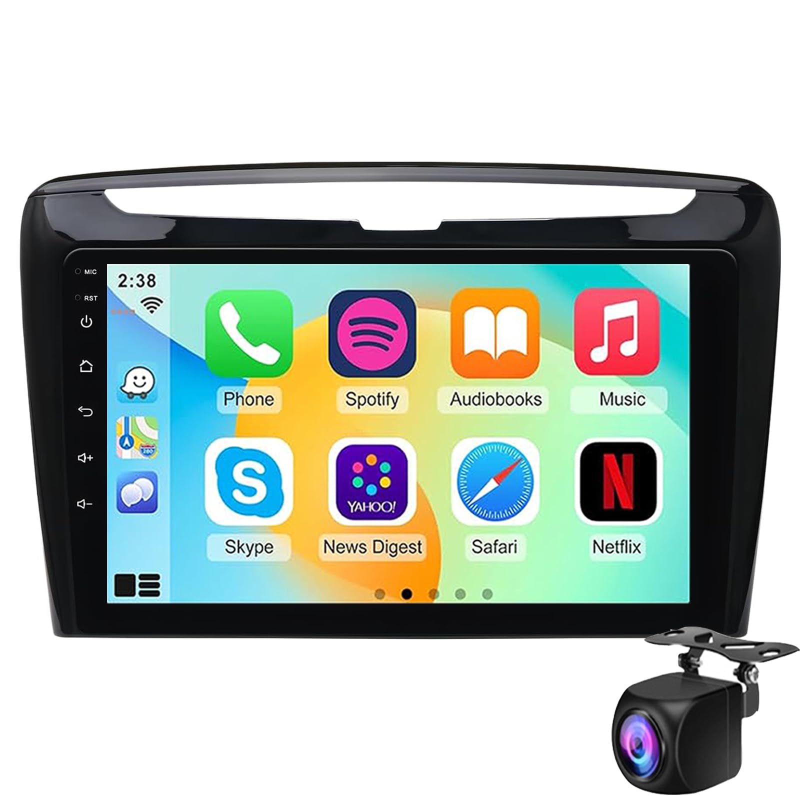 Android 15 Car Stereo For Lancia Ypsilon 2012-2020 With Wireless Carplay Android Auto Bluetooth Car Stereo With GPS Navigation RDS/FM Radio SWC WiFi USB Mirror Link+AHD Rear Camera(Color:WIFI 1G+32G)