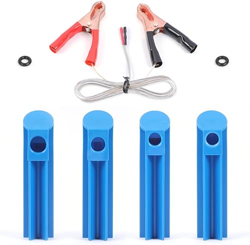 Kit limpiador de inyector de combustible, adaptador universal de limpiador de descarga de inyector de 4 tamaños, ahorro de costos, inyector de