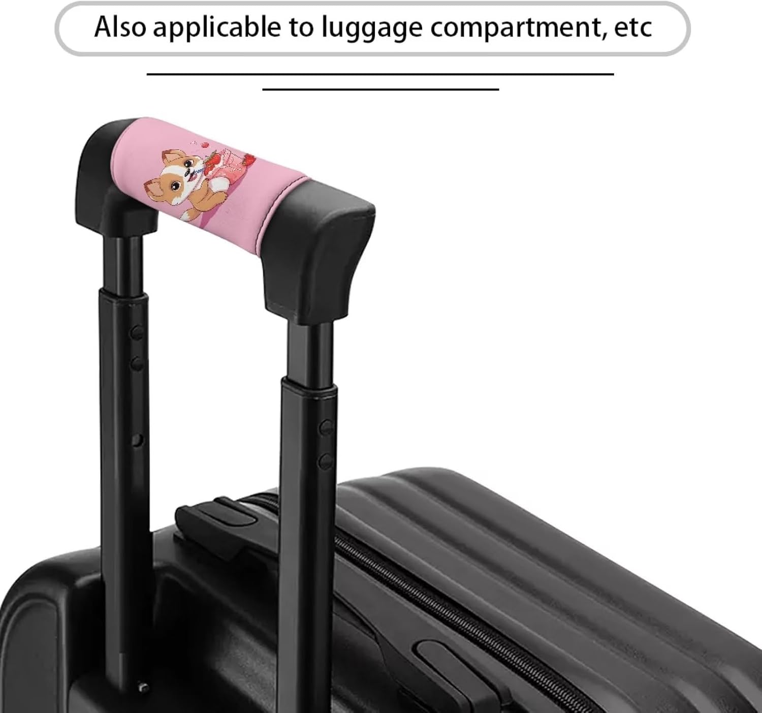 DISNIMO ネオプレン荷物ハンドルラップ荷物タグ/グリップ/識別子/マーカー/カバー/スーツケースバッグ用グリッパー, ストロベ