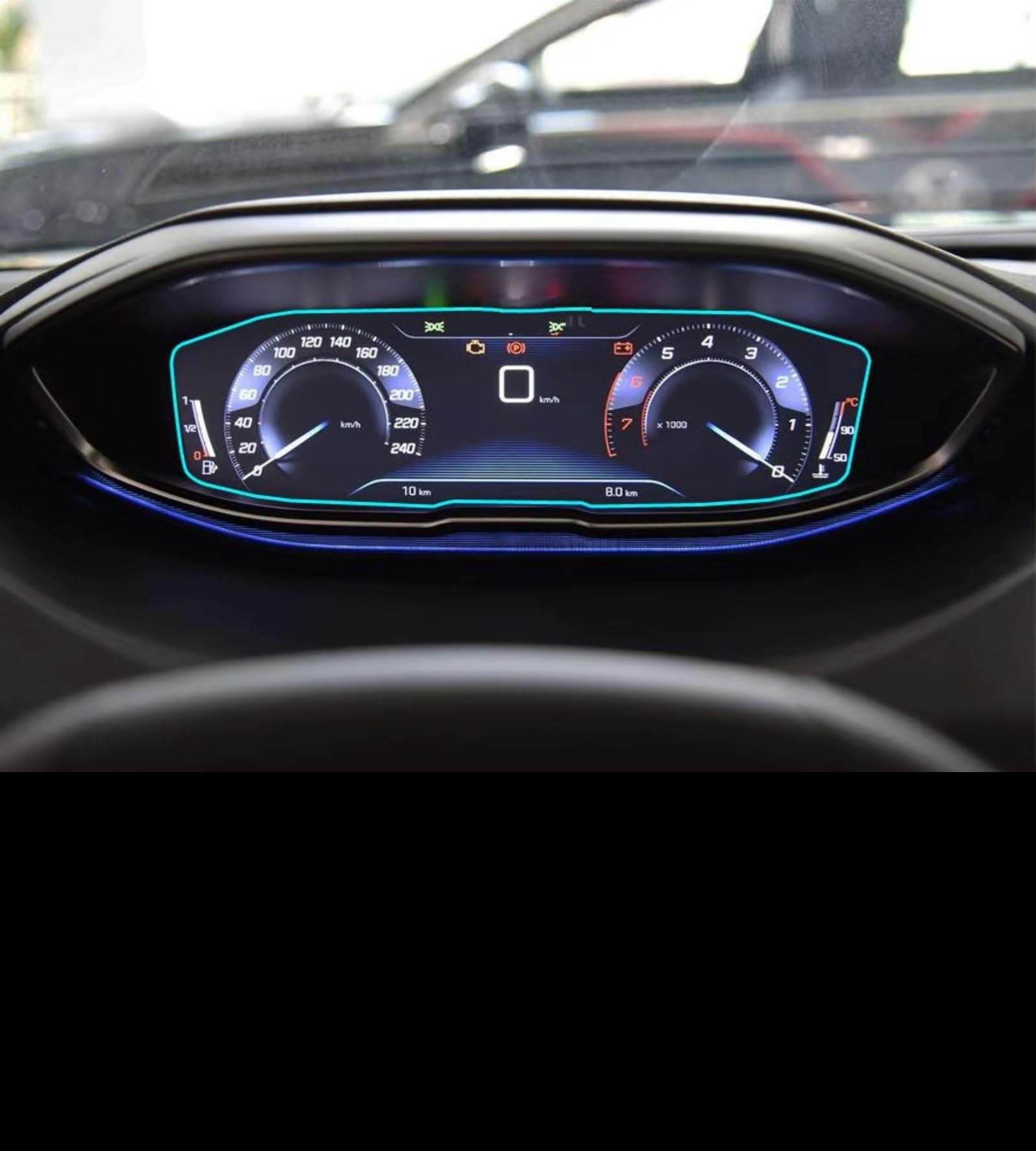 Kompatibel Mit Peugeot Für 3008 5008 2017–2020, Auto-Navigations-Display-Schutzfolie, Aufkleber, Armaturenbrett-Schutz, Auto-GPS-Displayschutz Schutzfolie Auto Navi(Only navigation)