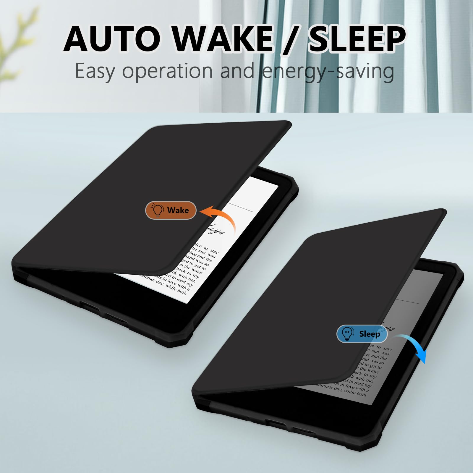 Coque pour Kindle 11ème Génération 6 Pouces - Étui de Protection Ultra Mince Compatible Modèles 2024 et 2024, Fonction Veille/Réveil Automatique