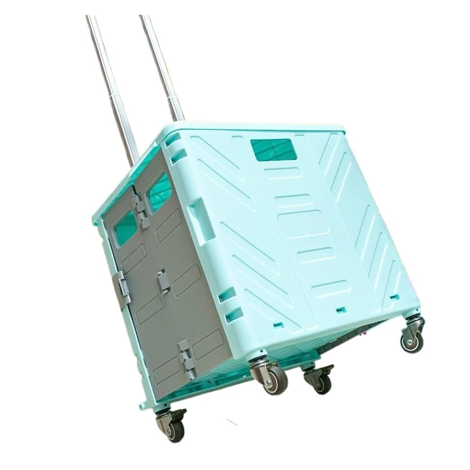 Multifunktionaler, Zusammenklappbarer Einkaufswagen, Kletter-Express, Kleiner Ziehwagen, for Zuhause, Outdoor, Camping, Lebensmitteleinkaufswagen, 8 Räder Mehrzweckwagen