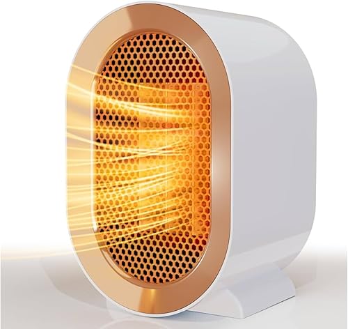 Calentador de espacio portátil, calentadores de espacio de 1200 W para uso en interiores, calentador pequeño silencioso con sobrecalentamiento de