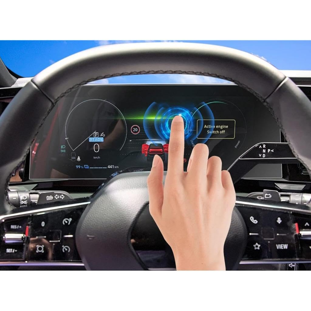 Engo Renault Megane E-Tech 12.3 İnç Dijital Gösterge İle Uyumlu Ekran Koruyucu Nano