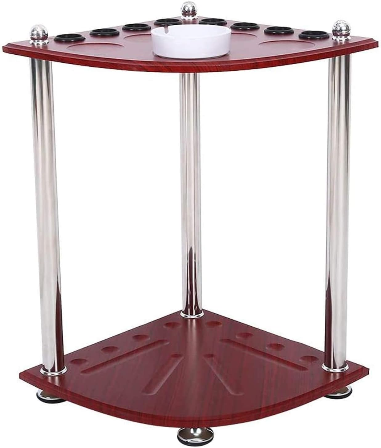Cue Racks Pool Cue Rack Wood Billiard Cue Stand Floor-Standing Cue Rack Holder Holds up to 4 Cues Freestanding Solid Bracket Pool Bars Clubs WEWYQSJXBXF-211222(Color:Brown)