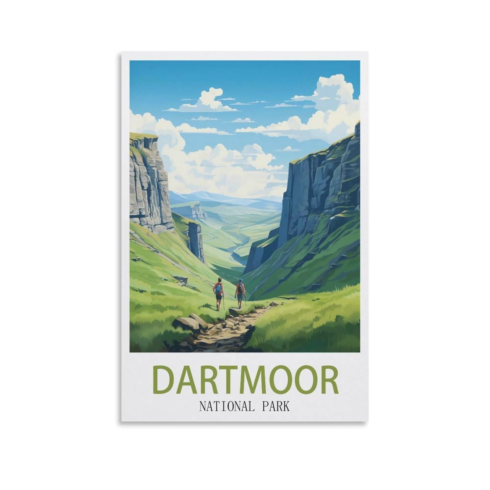 EZMLFA 5D Diamond Painting Kits for Adults,Dartmoor National Park,for Adults Beginners of All Ages, Round Full Drill Arts and Crafts Gems Home Wall Decor 40x40cm