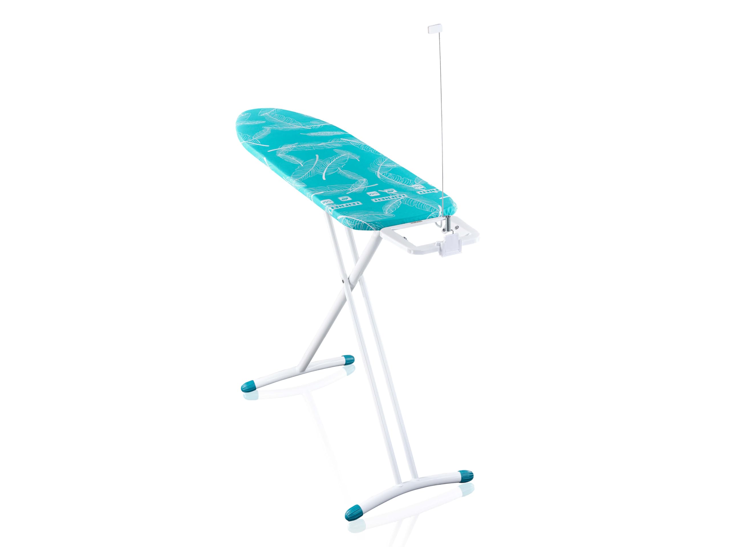 Leifheit Tabla de Planchar Air Board M Solid, Thermo Reflect | Superficie 120 x 38 cm, altura regulable hasta 100 cm, ultraligera, bandeja fija, ideal para plancha de vapor