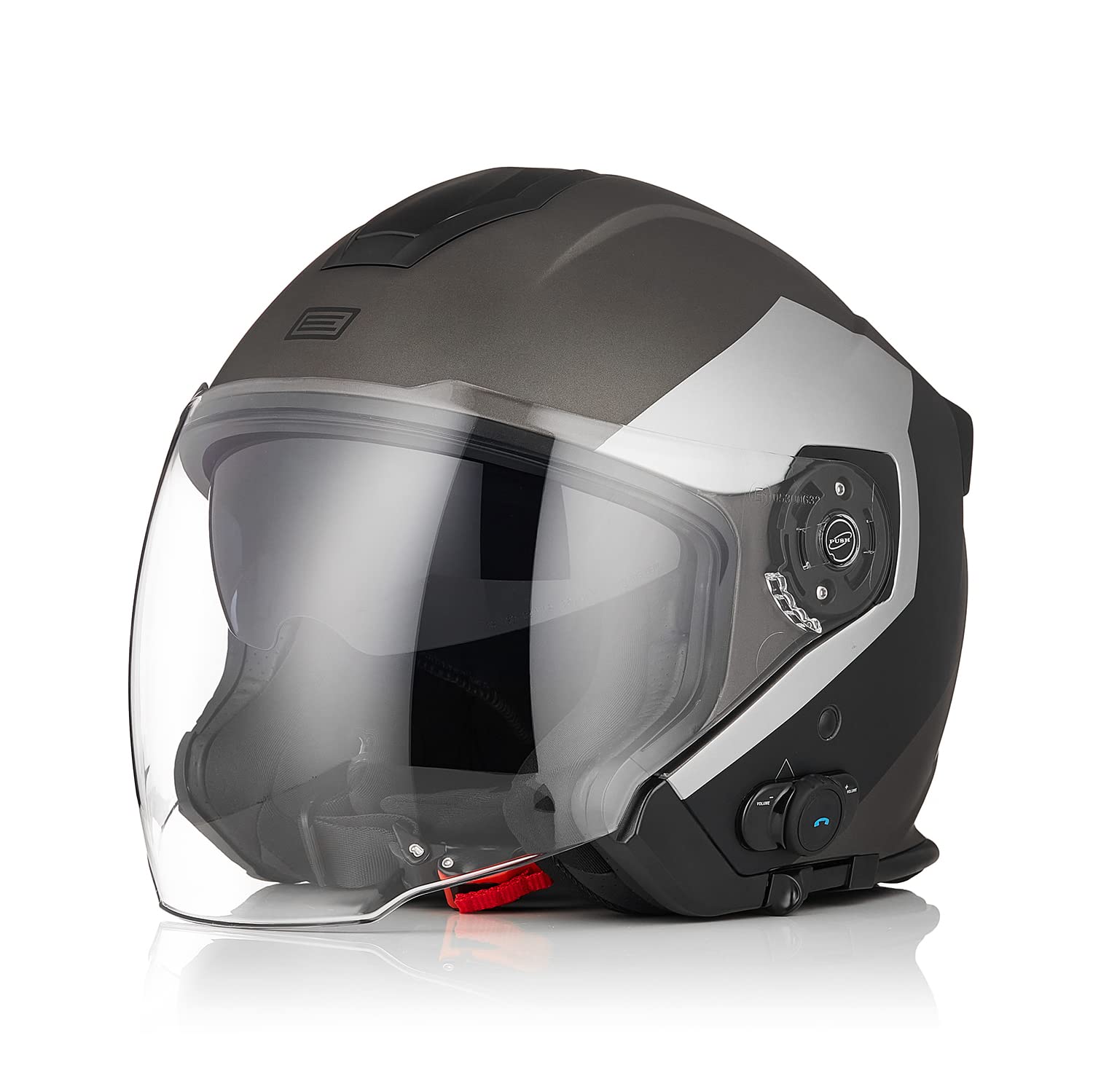 ORIGINE Kask motocyklowy typu jet, na skuter, Bluetooth ECE z podwójnym wizjerem