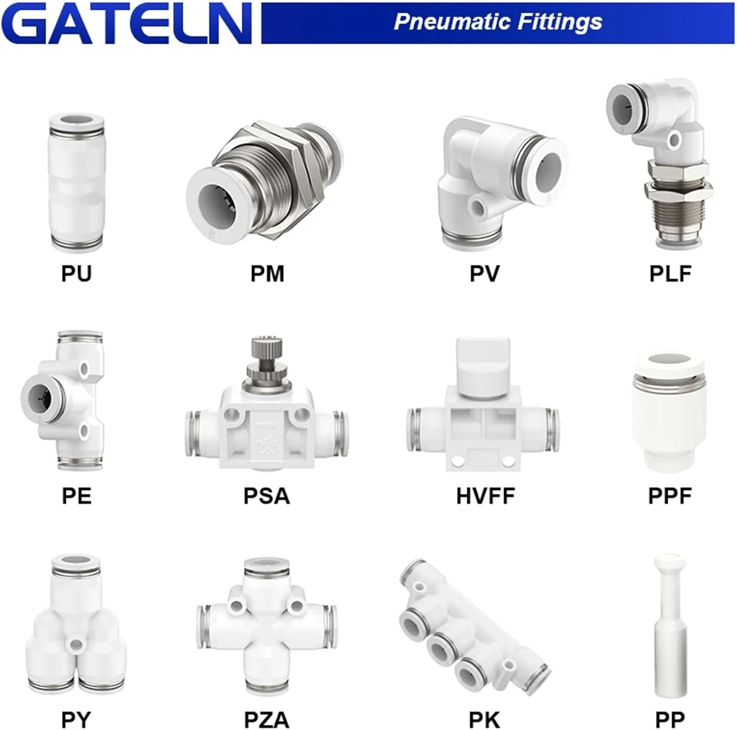 1pc Pneumatic Fitting Pipe Connector Quick Release Coupling 4 6 8 10 12mmPU PV PE HVFF PY PZA PK PM PSA PP(PLM,12mm)