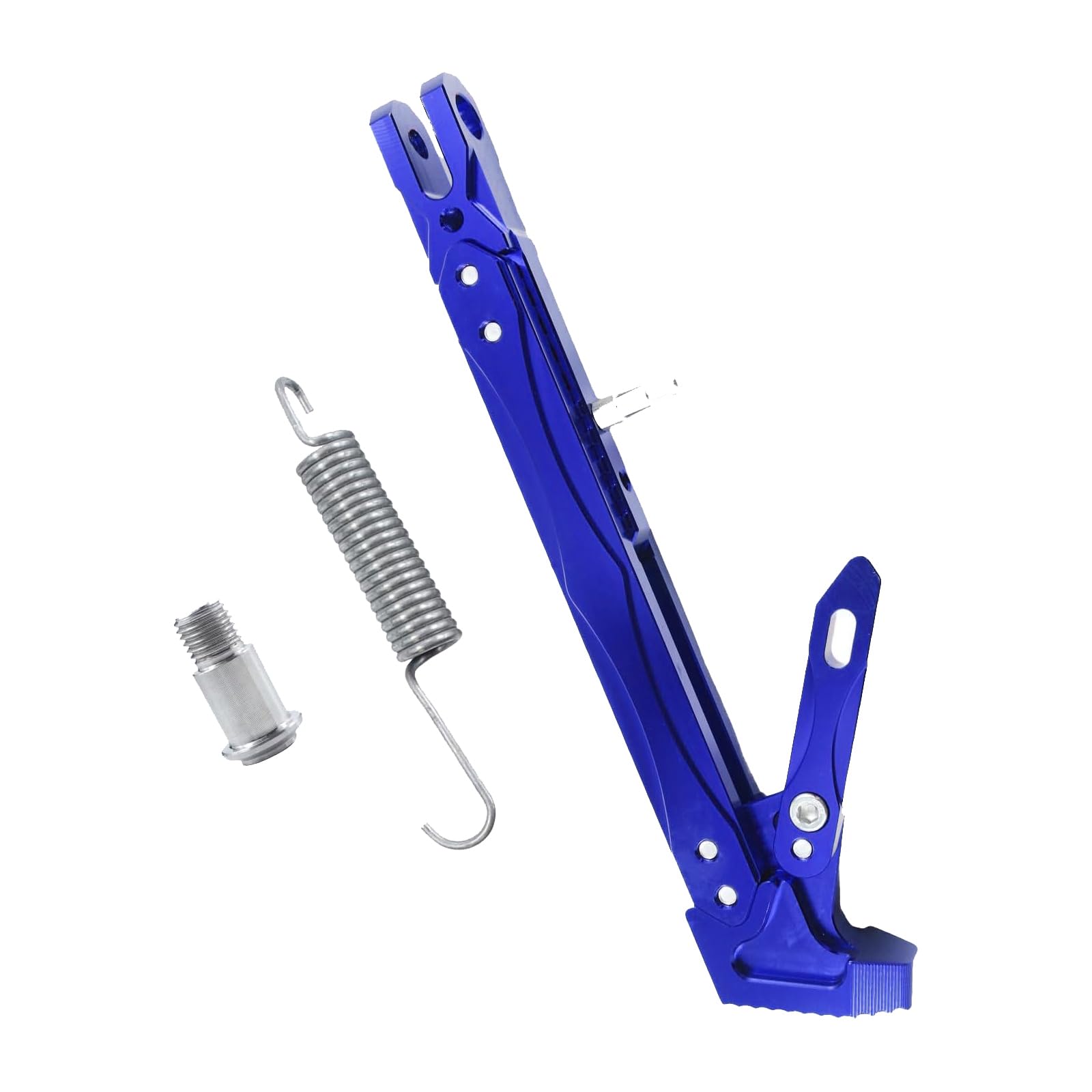 Universal Motorcycle Kickstand Adjustable Foot Side Support Parking Kickstand for Electric Motorbike Parking Foot Side Support Stand (Blue-260-300)