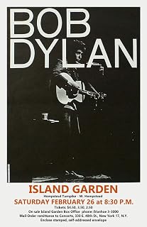 BOB DYLAN REPLICA 1966 ISLAND GARDEN CONCERT POSTER