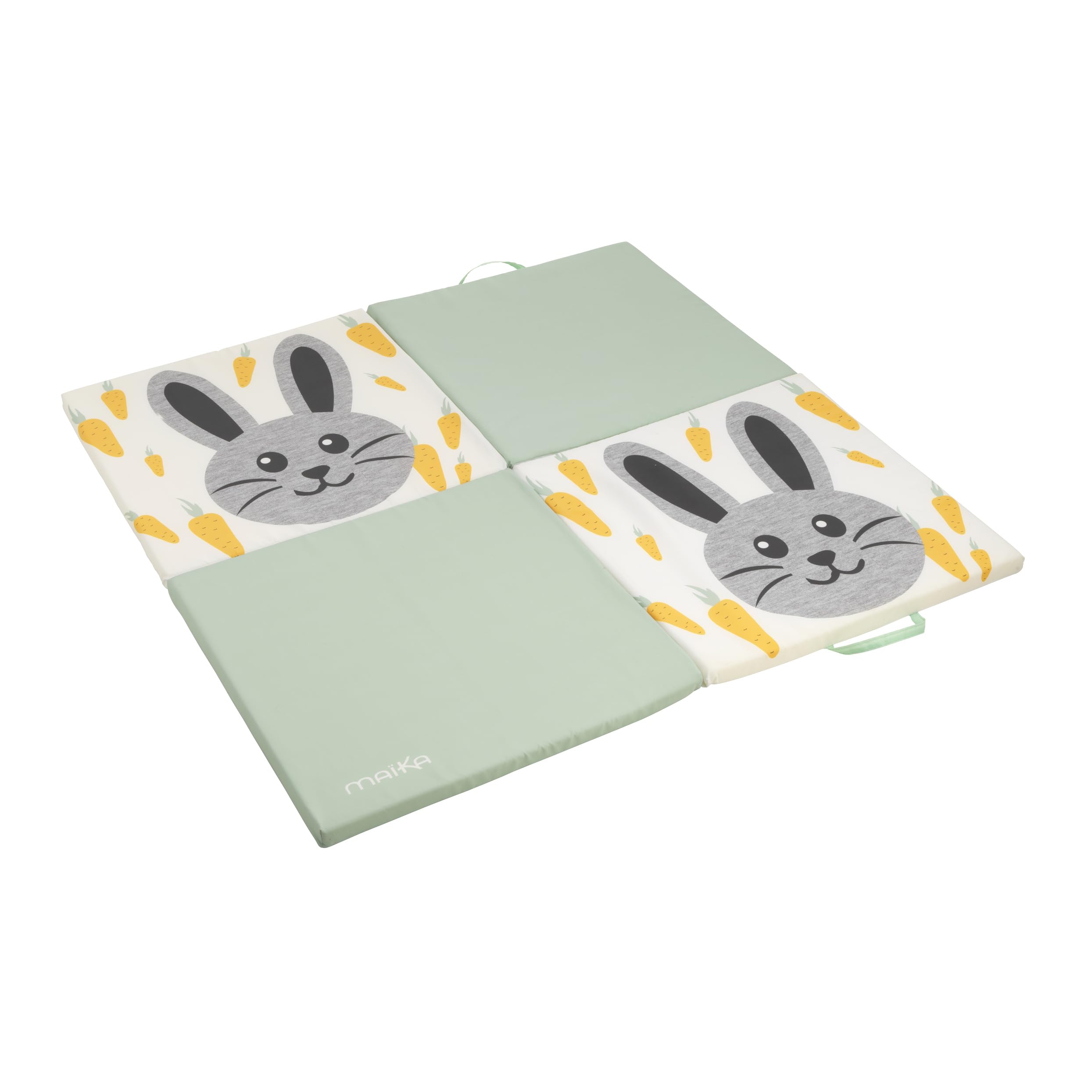 MAÏKA Tapis d'éveil pour bébé | Espace de Jeu Confortable | Rangement Compact et Transport Facile | se nettoie en Un Coup d'éponge | déhoussable | 120 x 120 x 3 cm | Lapinou