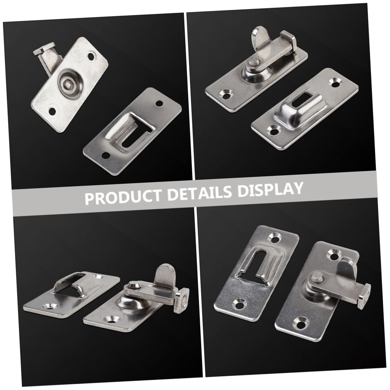 NUOBESTY 1 Set Serratura per Porta Scorrevole Inossidabile Chiusura Duratura per Interni Ed Esterni Facile Installazione e Manutenzione Sicurezza Affidabile con Design