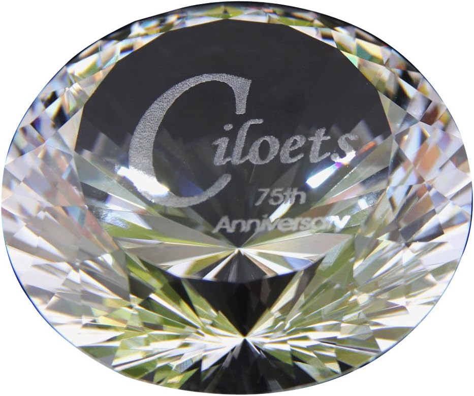 Free Custom Engraved Crystal Diamonds Paperweight (Clear) Crystal Glass Award for Graduation, Recognition, Achievement, Appreciation,