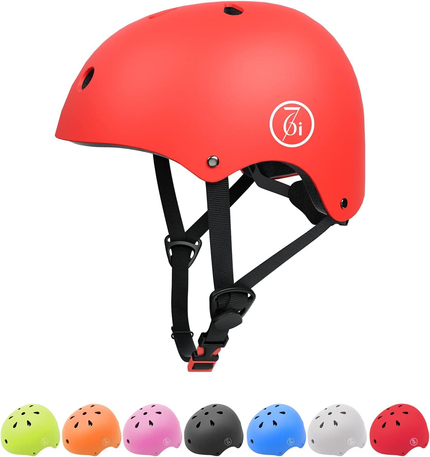 67i Bike Helmet Skateboard Helmet for Adult Cycling Bicycle Scooter Helmets for Men Women Adjustable for Multi-Sport Bicycle Scooter Inline Cycling Skateboarding