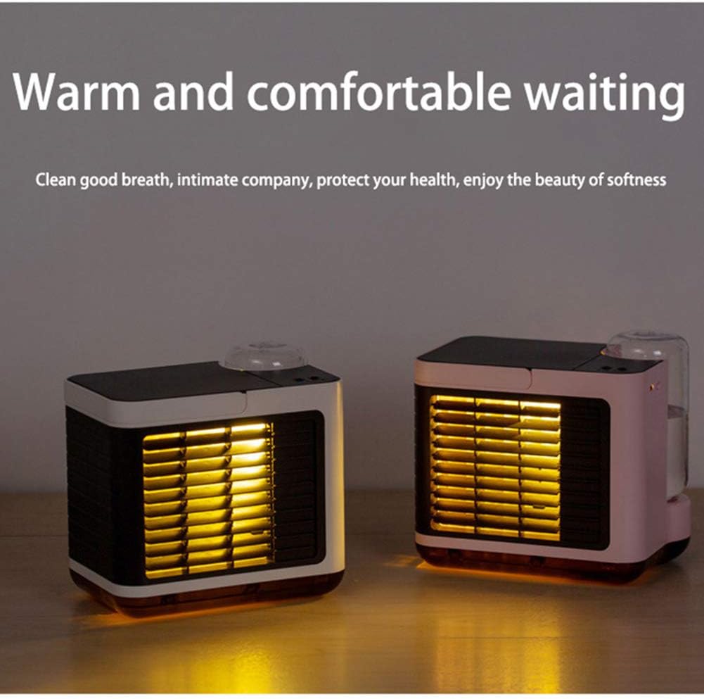 Air Cooler Portable Mobile Air Conditioner 3 in 1 Coolers Humidifier Purifier with USB 3 Speeds Desktop Cooling Fan for Office Home Dorm Travel Blue (Green)