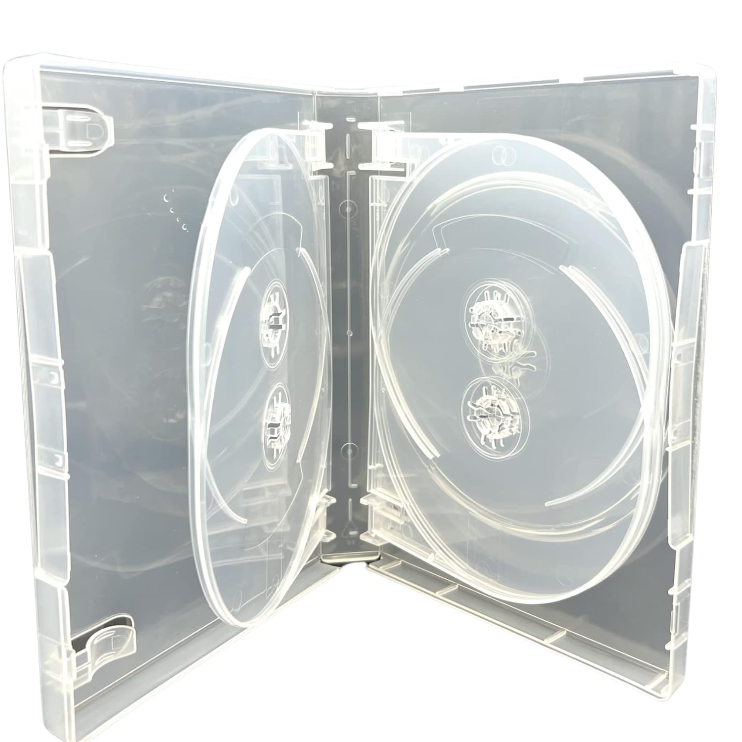 1 x CD/DVD/BLU RAY 32mm Clear DVD 7 Way Case for 7 Disc By Dragon Trading