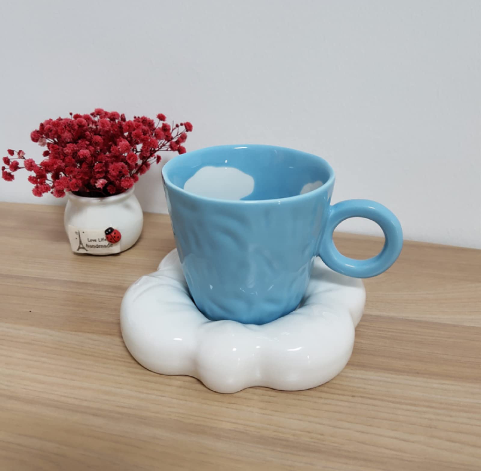 Tazza da caffè in ceramica Nuvole blu Tazza da tè Ceramica Caffè Colazione Tazza da latte Tazza Regalo per ufficio e casa