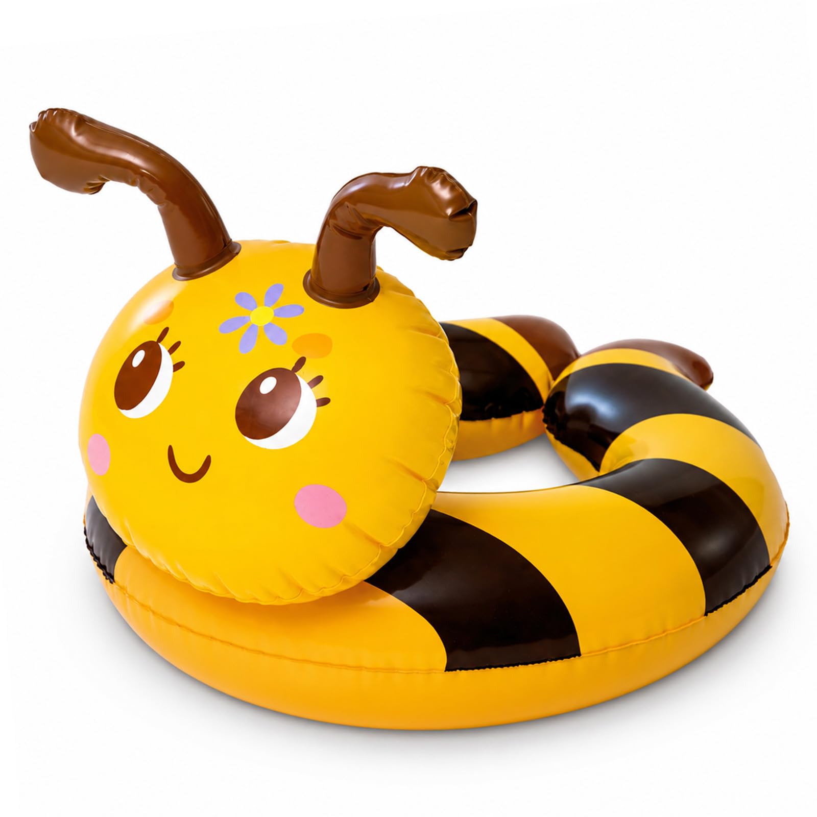 HOMAVEL Inflatable Swim Ring Summer Pool Floats – 55cm/58cm/76cm/91cm Swim Tube for Beach, Summer Water Party, Adult Swim Ring for Family Swimming Pool Fun (Bee-55cm)