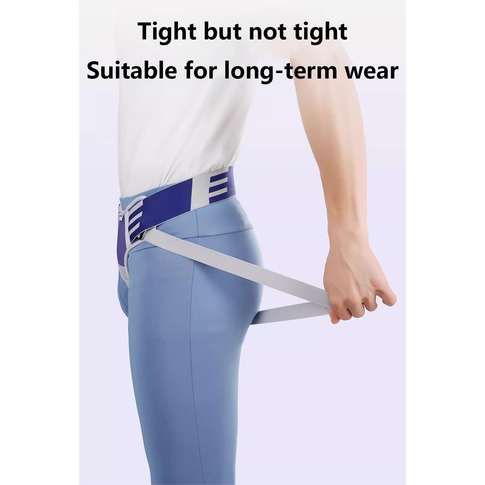 Fascia Per Ernia Inguinale Uomo, Cinto Erniario, Ernia Inguinale, Tessuto Confortevole E Traspirante, Con Cuscinetto di Compressione Rimovibile, Protezione Per Cintura in Vita Comoda E Regolabile(Larg