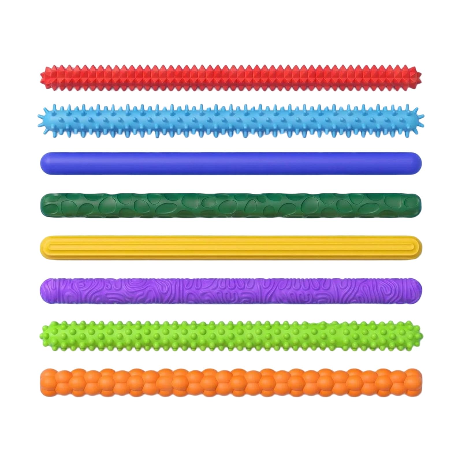8 PCSFidget Toys Sensory Stick, Flexible sensory toys, Textured Silicone, Silicone Twist Sensory Strips, Home And Office Relaxation Gadgets