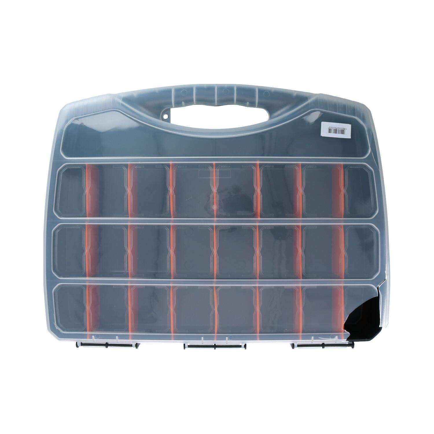 AB Tools Large Divided Compartment Organiser Damage to Lid Plastic Case Holder Storage
