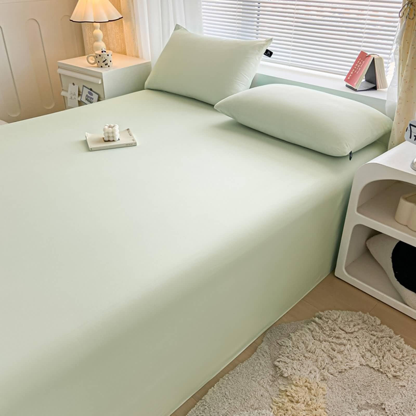 Housse matelas lavable 2 personnes en pur coton uni de qualité supérieure Beydodo