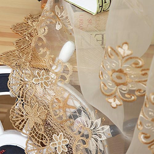 High Grade Europern Style Embroidered Nursery Kids Room Sheer Curtains Basic Rod Pocket Top Style for Living Room Bedroom(1 Panel, W 100 x L 84 inch, White)