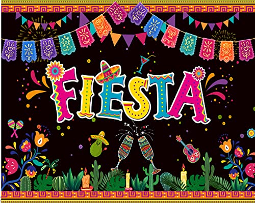 CYLYH 7x5ft Mexican Themed Party Backdrop Fiesta Party Backdrop Cinco De Mayo Carnival Party Decorations Backdrop Birthday Party Backdrop D802