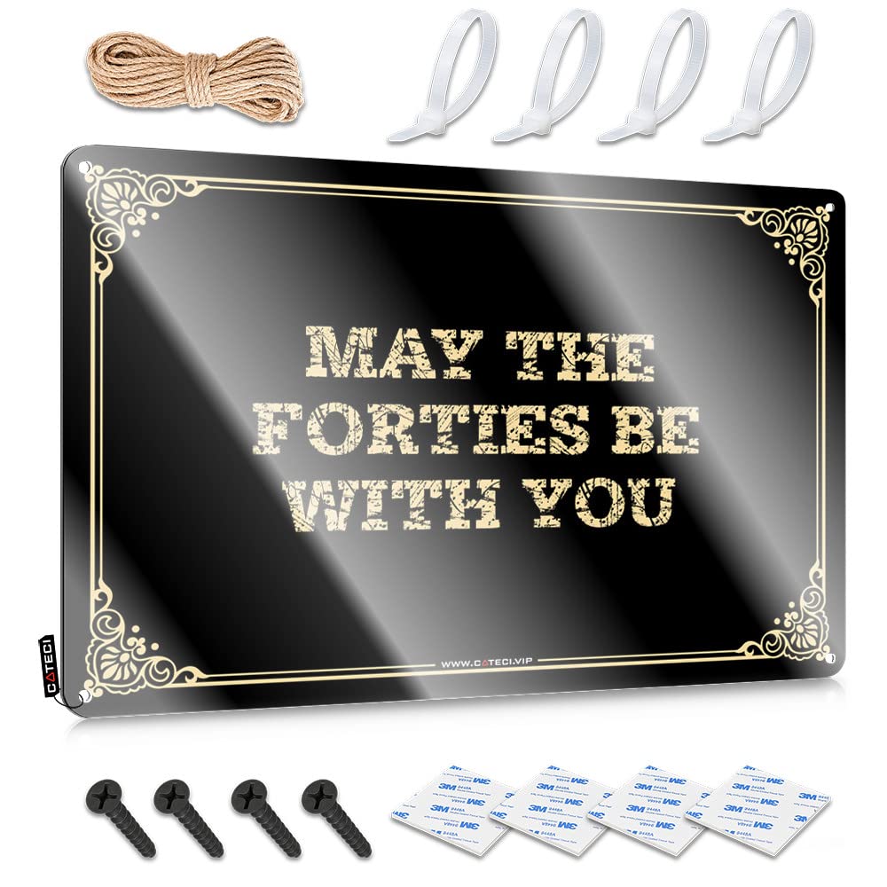 Mwfkkaddb Colour Funny Kitchen Tin Signs May The Forties Be With You Tin Sign Tin Signs Funny Signs For Office(30X40cm)